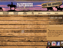 Tablet Screenshot of paintbrushadventures.com